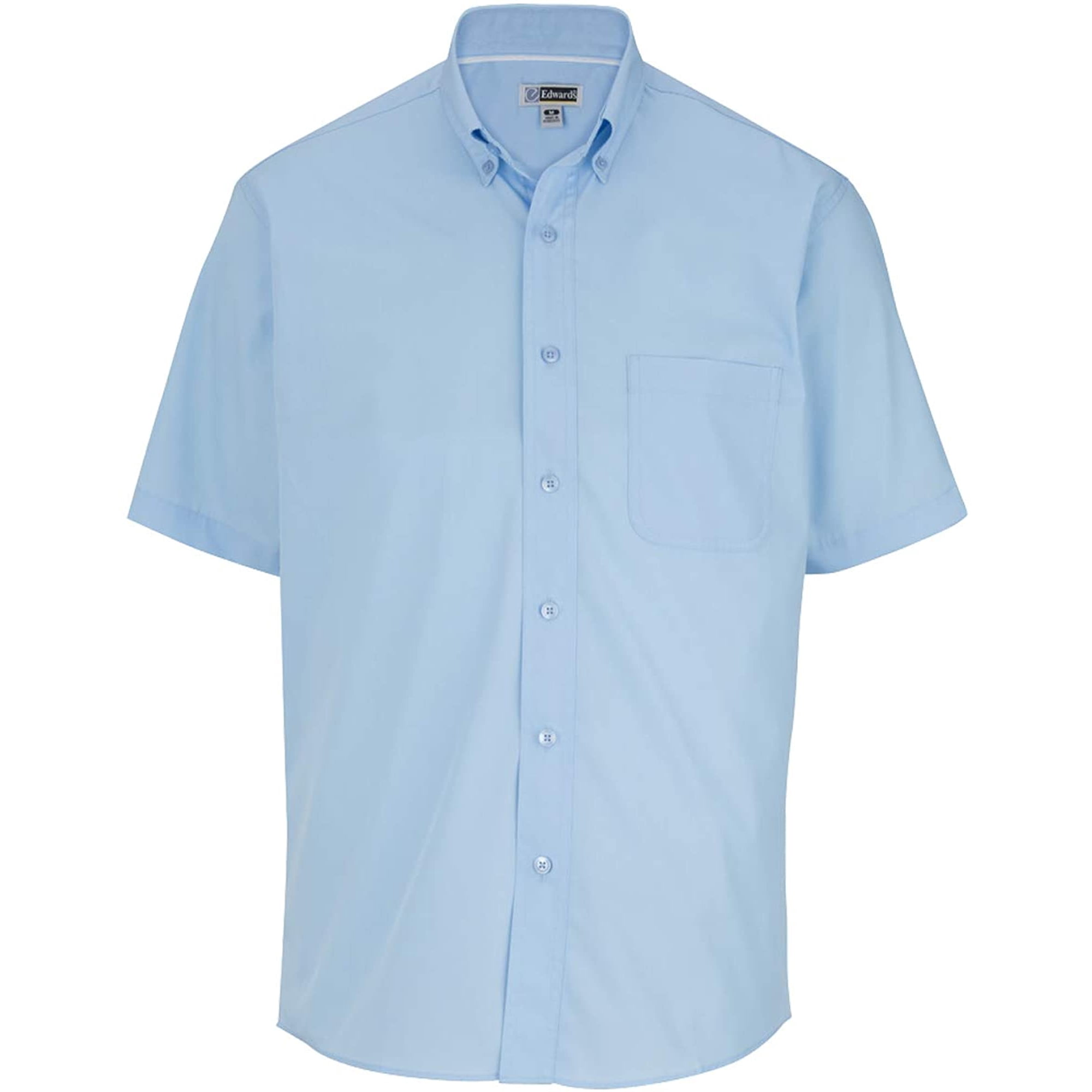 Edwards Garment Mens Casual Wrinkle Resistant Short Sleeve Poplin Shirt Edwards Garment Mens Casual Wrinkle Resistant Short Sleeve Poplin Shirt